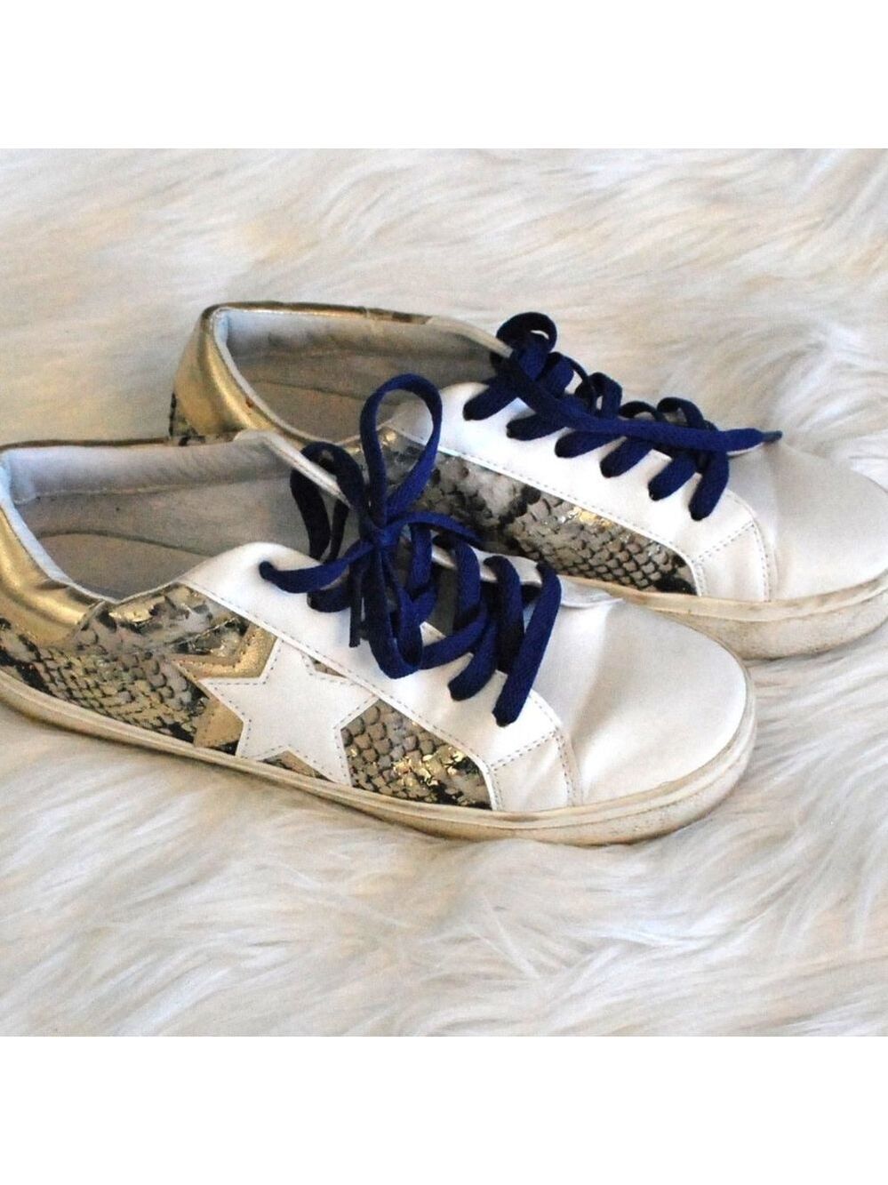 Steve Madden Sienna Multi Color Snake Print Gold Accents Size 7.5M